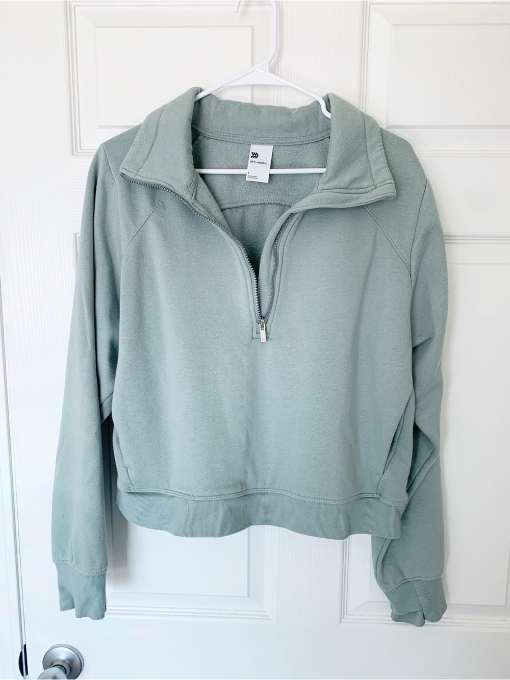 All in Motion Quarter Zip Swearshirt Target Teal Blue Green Large